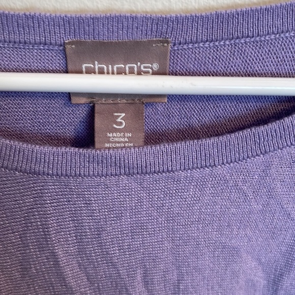 NWT Chicos Touch of Cashmere Cold Shoulder Sweater - Picture 3 of 8